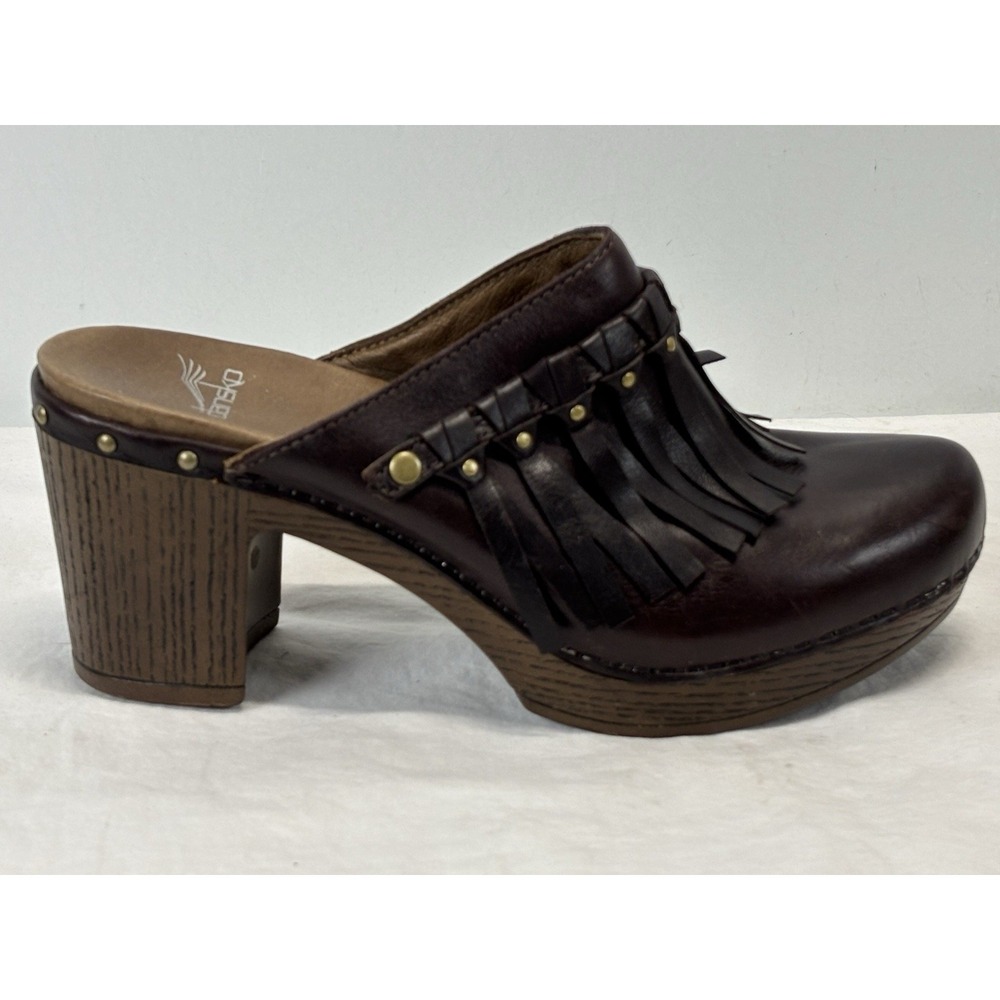 Dansko Women's 3101457045 Deni Leather Mules Clogs Brown Size 38 EU | 8 US
